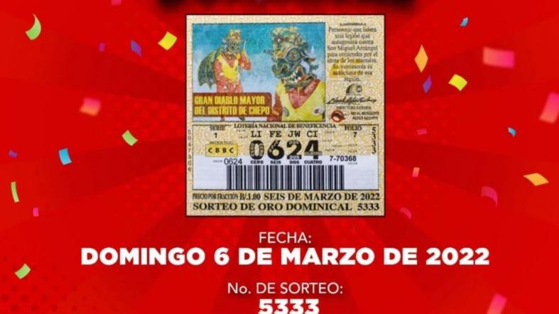 Resultados de la Lotería Nacional de Panamá del domingo 6 de marzo