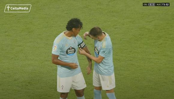 Renato Tapia terminó como capitán del Celta de Vigo en partido amistoso. (Foto: Captura Celta Media)