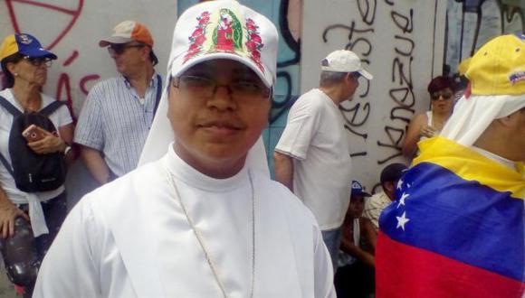 Venezuela: La hermana Angelis Cupu protesta contra el gobierno de Nicol&aacute;s Maduro. (Foto: La Naci&oacute;n, GDA)