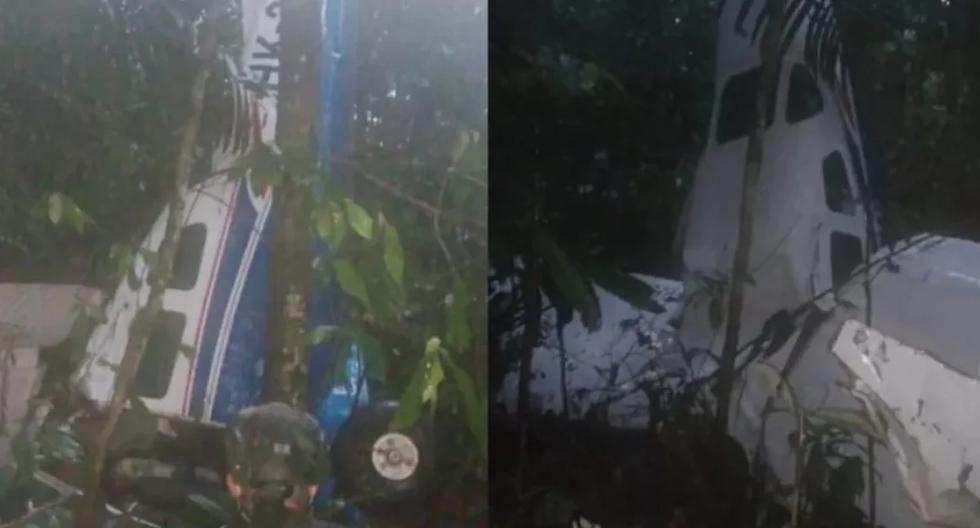 La avioneta Cessna 206 de matrícula HK 2803 accidentada en la selva de Caquetá, en Colombia.