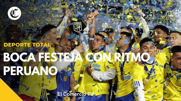 Celebración de Boca Juniors con los peruanos de protagonistas. (Fuente: ESPN / Boca Juniors / LPF)