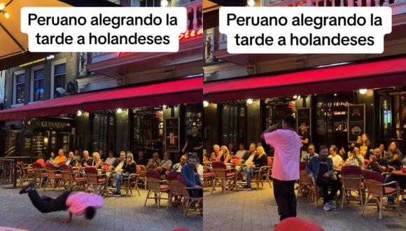 Peruano se vuelve viral en TikTok tras sorprendentes bailes que provocan aplausos en restaurante de Holanda