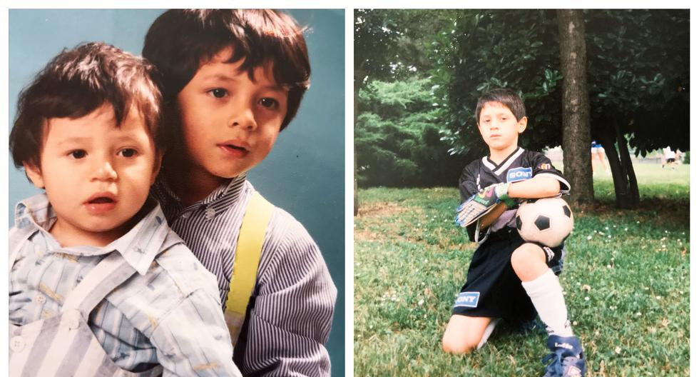 A los 6 años, Gianluca estaba convencido de que quería ser arquero profesional. Su padre preparaba porteros amateurs para las ligas que competían en Turín y lo llevaba a las prácticas. (Archivo familiar)