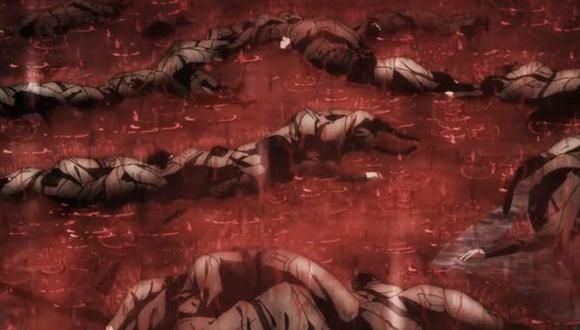 Cadáveres y cadáveres en primer avance de la cuarta temporada de "Attack on Titan" (Foto: Crunchyroll)