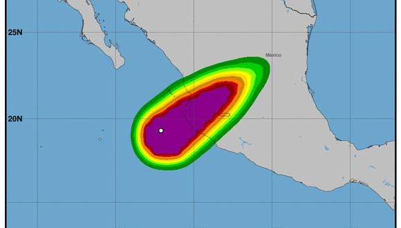 La trayectoria del huracán Lidia. (Centro Nacional de Huracanes de Estados Unidos / NHC).