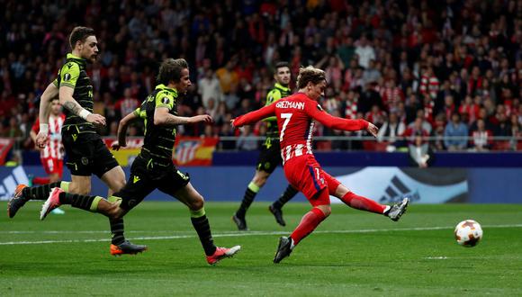 Antoine Griezmann marcó el 2-0 del Atlético de Madrid vs. Sporting Lisboa. (Foto: Reuters)