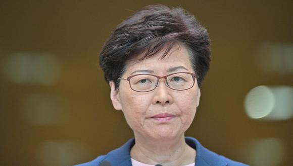 Carrie Lam, jefa del Gobierno de Hong Kong, "dio por muerto" el polémico proyecto de ley que desató masivas protestas callejeras durante el último mes. (AFP)