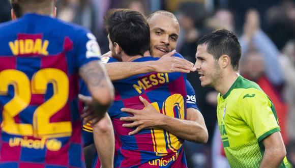 Martin Braithwaite debutó con camiseta del Barcelona en duelo ante Eibar. (Foto: AFP)