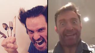 Hugh Jackman imitó a la 'Máscara' y Jim Carrey a 'Wolverine'