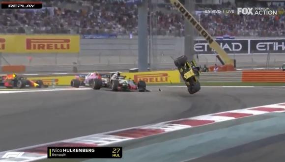 F1: Hulkenberg se accidentó y su monoplaza terminó de cabeza: "Sáquenme de aquí". (Foto: Captura de pantalla)