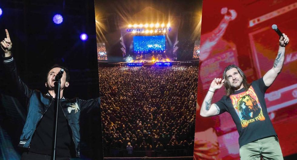 Juanes y Fonseca cantaron ante 22.000 personas en el Jardín de la Cerveza de Arequipa.