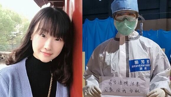 La enfermera soltera se llamada Tian Fangfang y en pocos días se ha vuelto viral por su peculiar pedido al estado Chino (Foto: Tian Fangfang/Weibo)