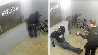 Despistado ladrón quiso robar bicicleta de una comisaría y protagonizó un jocoso video viral