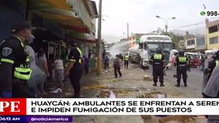 Huaycán: vendedores ambulantes y serenos se enfrentaron durante operativo