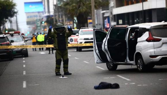 Abaten a delincuente luego de un enfrentamiento con agentes de la Policía en la avenida Angamos, en Surquillo. (Foto: César Grados/@photo.gec)