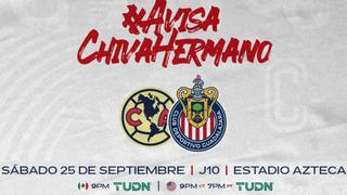Alineación de América y Chivas hoy por el Clásico Nacional del Apertura 2021