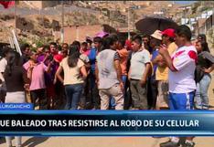San Juan de Lurigancho: delincuentes balean a trabajador para robarle su celular