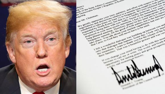 La carta con la que Donald Trump canceló la esperada cumbre con Kim Jong-un en Singapur. (Reuters / AP).