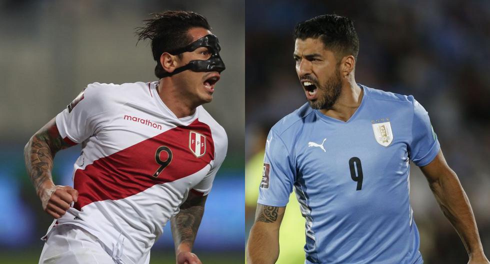 Gianluca Lapadula y Luis Suárez son las cartas de gol de Perú y Uruguay, respectivamente, para este jueves por las Eliminatorias Qatar 2022. (Foto: AFP)