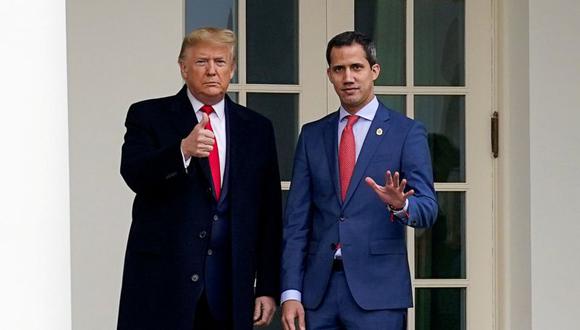 El presidente de los Estados Unidos, Donald Trump, junto al líder opositor de Venezuela, Juan Guaidó, en la Casa Blanca en Washington el 5 de febrero del 2020. (Foto: REUTERS / Kevin Lamarque).
