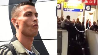 Cristiano Ronaldo vivió susto de su vida cuando fan se le lanzó encima en Italia | VIDEO