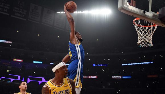 Lakers vs. Warriors EN VIVO vía ESPN / NBA TV: tercer cuarto en el Staples Center de Los Angeles. (Foto: AFP)