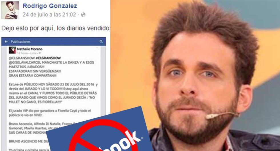 Rodrigo González \'Peluchín\' reveló que su cuenta de Facebook ha sido denunciada. (Foto: Facebook)
