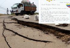 Terremoto en Ecuador: niña escribe conmovedora carta tras sismo