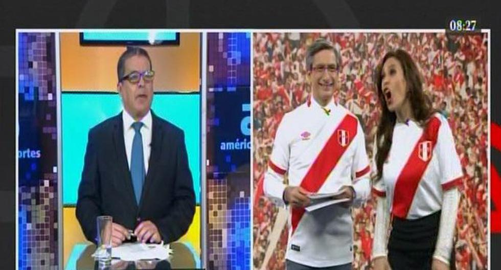 Verónica Linares remedó a Gonzalo Nuñez en América Noticias. (Foto: Captura América TV)