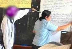 Piura: escolar apunta con réplica de pistola a profesora en salón de clases