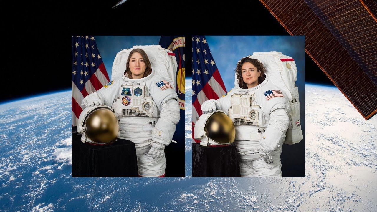 Astronautas Christina Koch (derecha) y  Jessica Meir (izquierda). (Foto: captura)