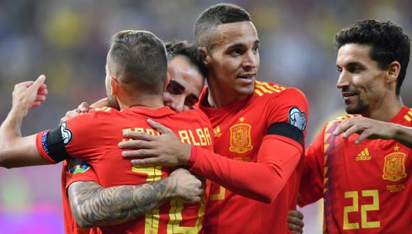 España vs. Rumanía: Sergio Ramos anotó el primer gol del partido. (Foto: AFP)