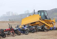 Magdalena: destruyen en la Costa Verde más de 20 motocicletas incautadas en operativos