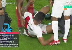 Perú vs. Colombia: Anderson Santamaría terminó sangrando luego de terrible entrada de Yerry Mina | VIDEO