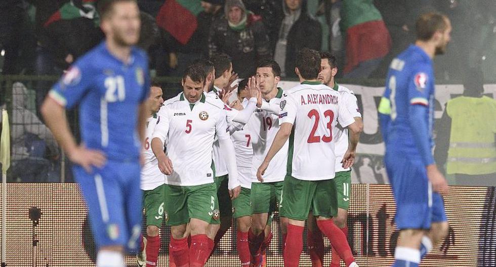 (Partido de Italia vs Bulgaria quedó 2-2. Foto: EFE)