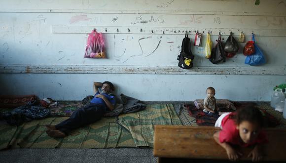 Los palestinos aún se refugian en escuelas de la ONU: Foto: EFE/referencial