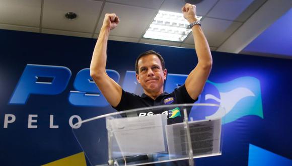 El gobernador del estado de Sao Paulo, Joao Doria, reacciona durante la reunión de centro derecha del Partido de la Social Democracia Brasileña (PSDB) para las primarias presidenciales en Brasilia, Brasil. (Foto: REUTERS / Adriano Machado).