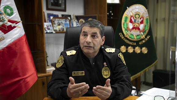 El general PNP Cervantes Cárdenas inició su función como comandante general de la Policía Nacional el pasado 24 de noviembre. (Foto: Eduardo Cavero / GEC)