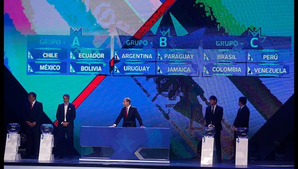 Copa América: así quedaron conformados los grupos del torneo