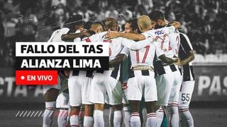 Alianza Lima EN VIVO: Últimas noticias tras fallo del TAS que le permitirá jugar en la Liga 1 