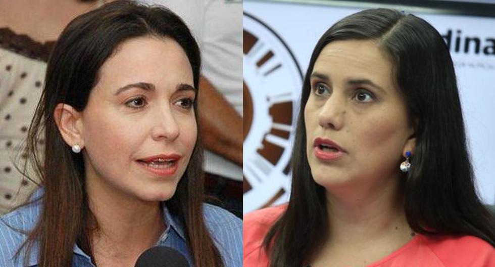 Corina Machado rechaza opinión de Verónika Mendoza. (Foto: Medios)