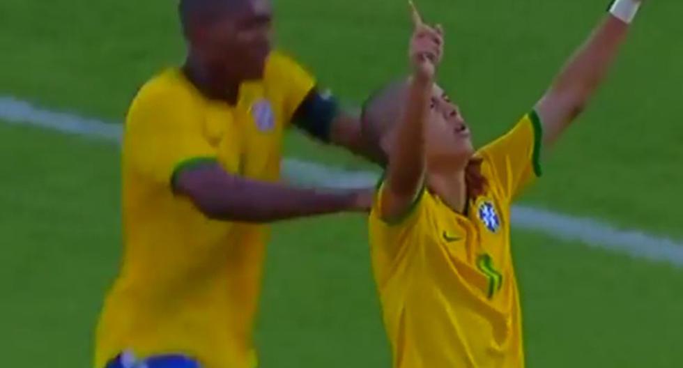 Marcos Guilherme hizo dos goles para Brasil. (Foto: Captura)