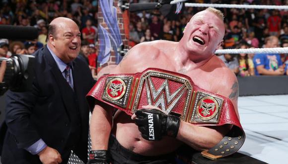 Brock Lesnar sobrevivió a la lucha de cuatro esquinas en SummerSlam y retuvo el campeonato Universal. (Foto: WWE)