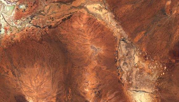 El cráter Yarrabubba se ubica entre Sandstone y Meekatharra, en Australia). (Imagen: Google Maps)