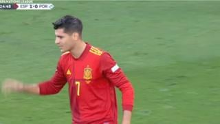 Álvaro Morata marcó de contraataque el 1-0 de España vs. Portugal | VIDEO