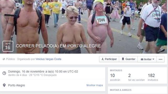 Facebook: convocan a correr desnudos en ciudad de Brasil - 1