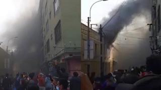 La Victoria: incendio arrasa taller de repuestos en jirón Misti   