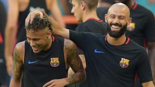 “Eres un fenómeno como jugador y como persona": el emotivo mensaje de Neymar a Mascherano