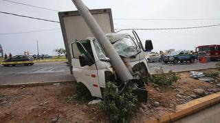 Costa Verde: así quedó camión tras aparatoso accidente