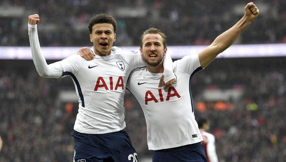 Tottenham venció 1-0 a Arsenal con golazo de cabeza de Harry Kane. (Foto: AFP)